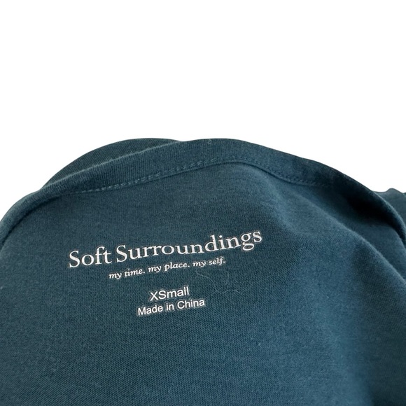 Soft Surroundings Womens Maxi Tank Dress XS Blue Cotton Modal Sleeveless Pocket - Picture 8 of 8